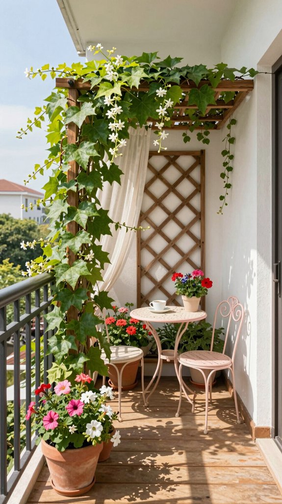 21 Balcony Decoration Ideas to Refresh Your Outdoor Space 17 trellises for privacy and greenery