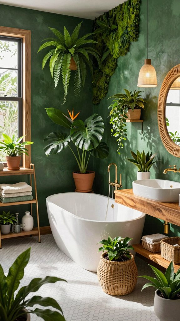 tropical bathroom design elements