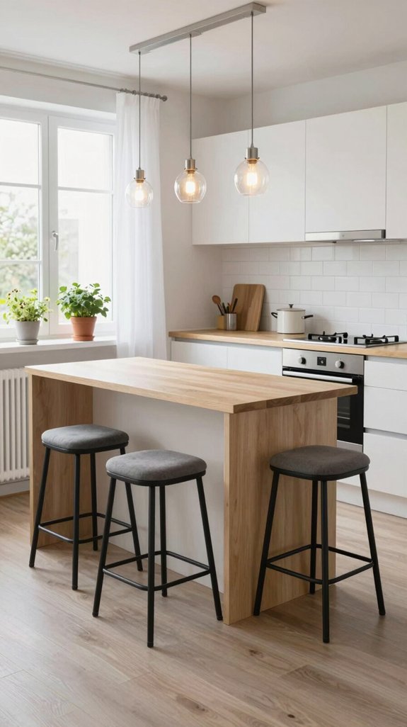 tuck under stools save space