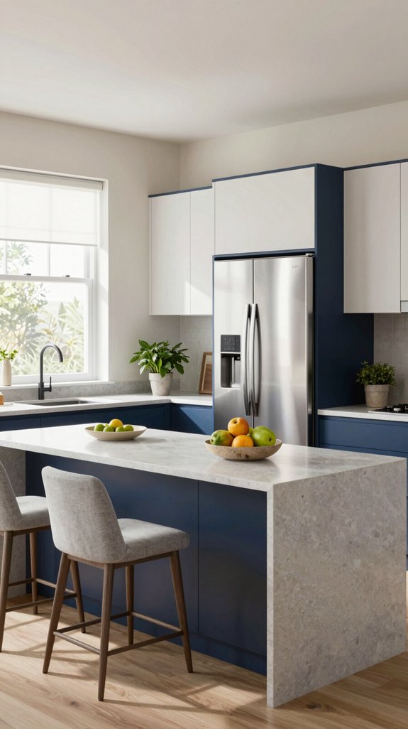 22 Kitchen Color Ideas That Feel Fresh and Modern 17 two tone kitchen color combinations