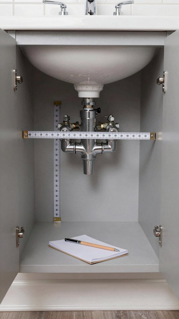 under sink plumbing measurements guide