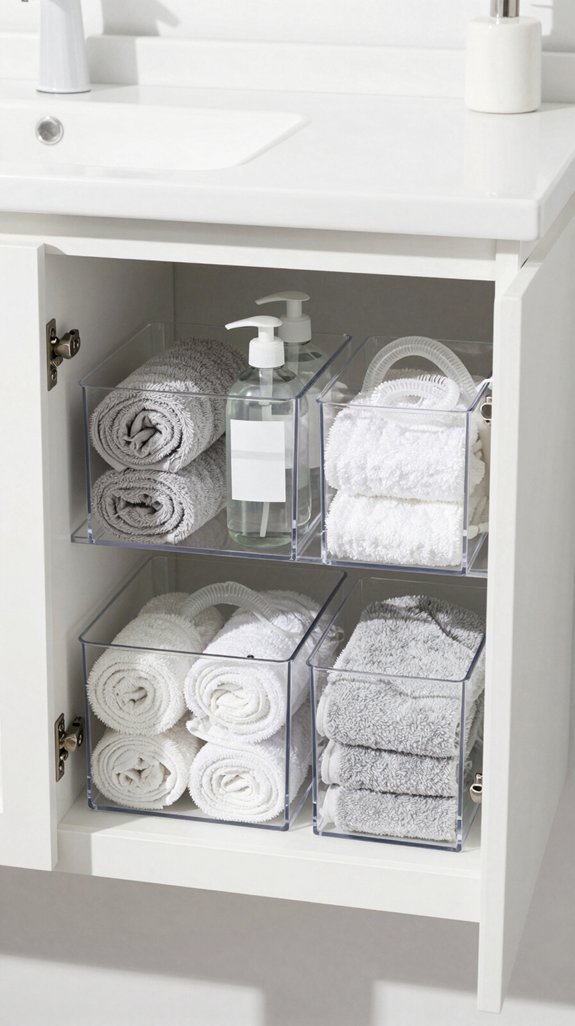 26 Tiny Bathroom Storage Ideas That Save Every Inch 18 under sink storage organization solution