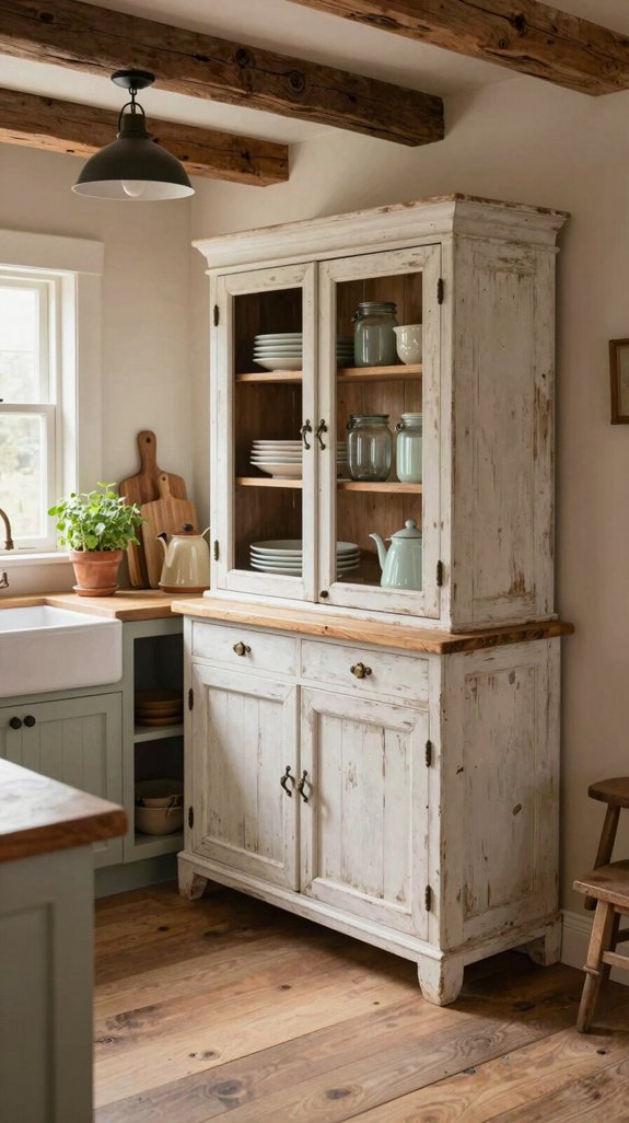 23 Farmhouse Kitchen Ideas for a Cozy Rustic Feel 10 unique antique cupboards elevate