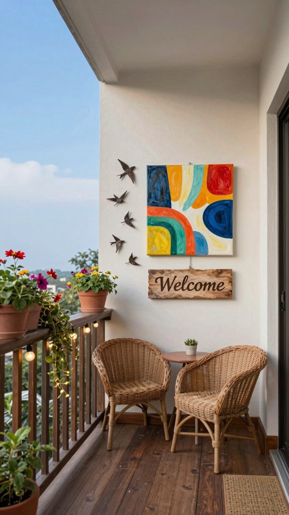 21 Balcony Decoration Ideas to Refresh Your Outdoor Space 10 unique wall art ideas