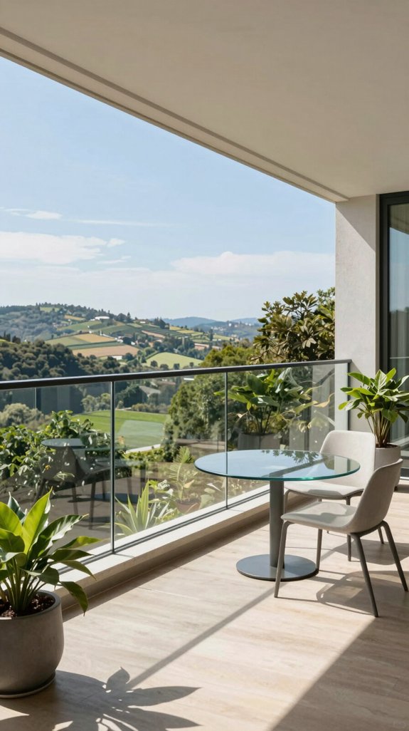 unobstructed scenic glass railings