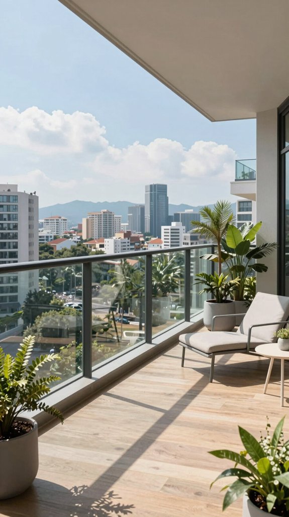 17 Glass Balcony Railing Ideas for Stylish Safety 3 unobstructed views natural light