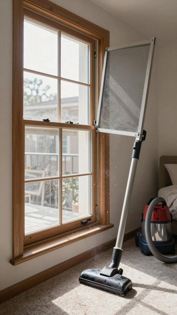 vacuum and clean screens