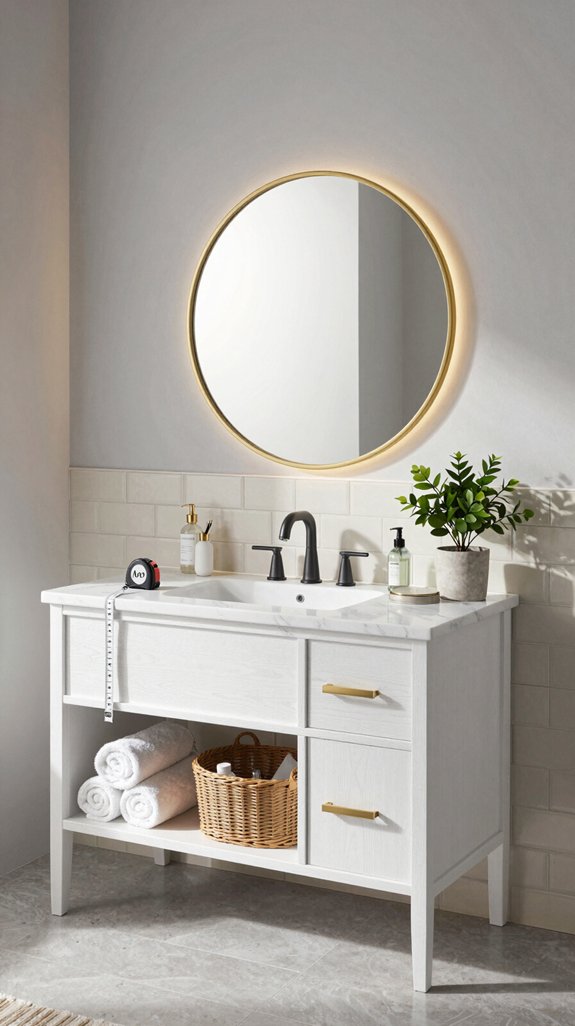 vanity sizing and installation