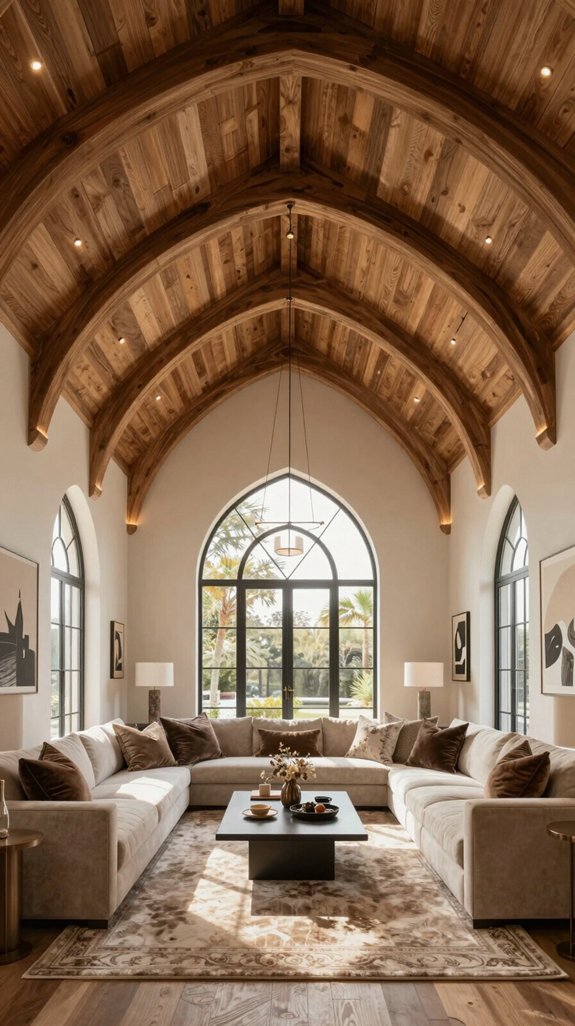 17 Luxury Ceiling Design Ideas for Living Rooms 3 vaulted ceiling design options