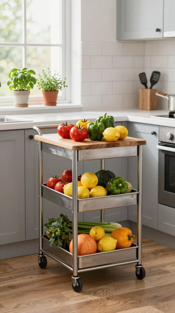 versatile mobile kitchen carts
