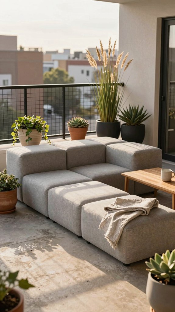 16 Balcony Decor Ideas to Create a Pinterest-Worthy Space 7 versatile outdoor modular furniture