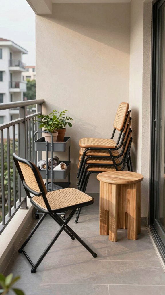 versatile space saving balcony furniture