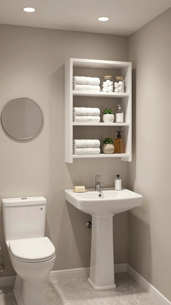 vertical bathroom storage solutions