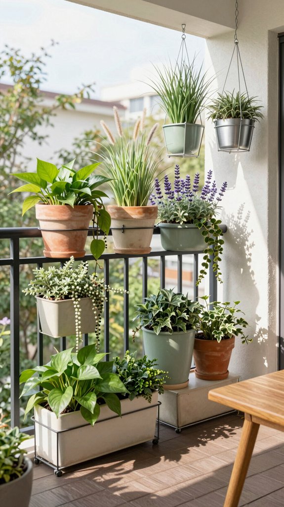 10 Mini Balcony Ideas for Small but Stylish Spaces 6 vertical gardening for balconies