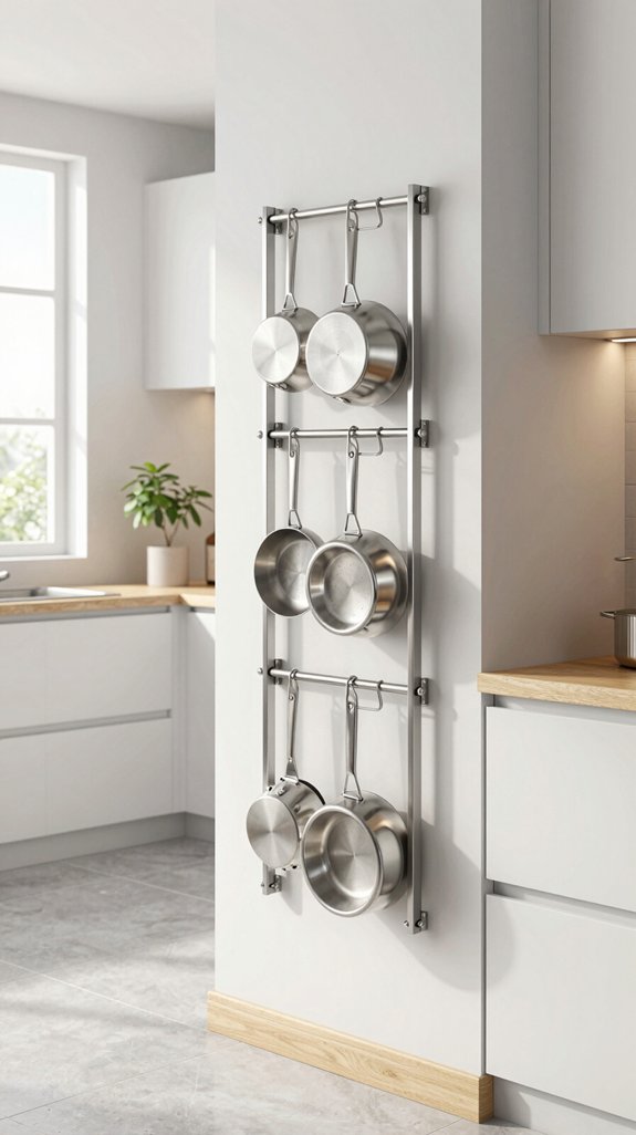 vertical pot racks efficiency