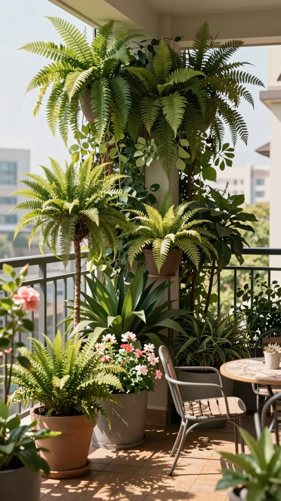 vertical privacy with planters
