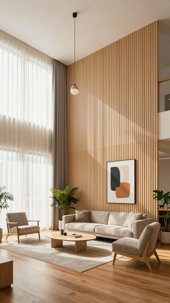 vertical slat wall elegance