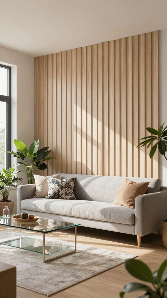 vertical slats enhance ambiance