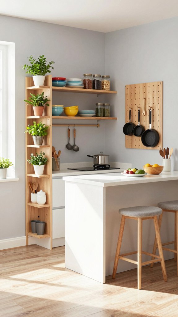 vertical storage for kitchens