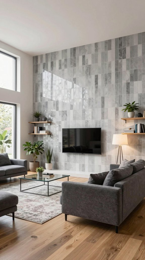 vertical tile panels elevate spaces