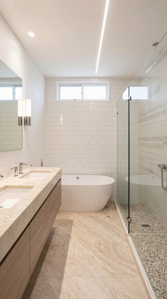16 Basement Bathroom Ideas That Feel Bright and Inviting 9 vertical tiles enhance spaces