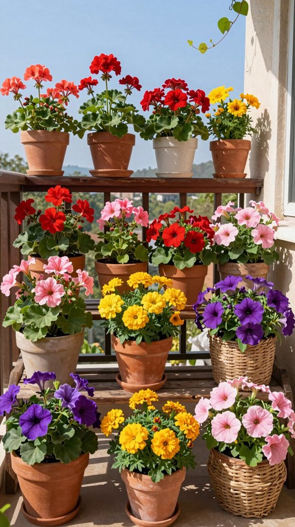 vibrant balcony flower options