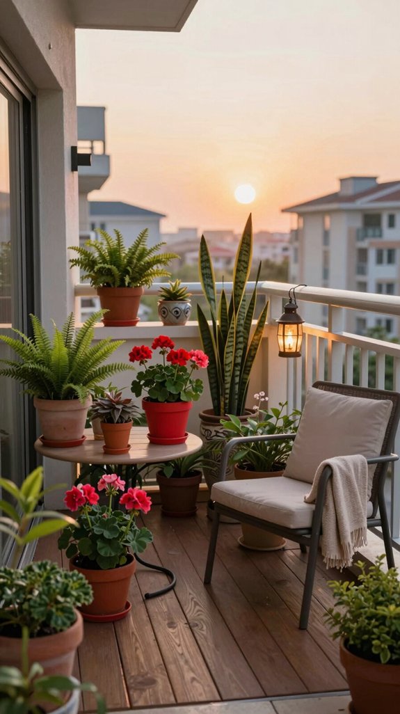 vibrant balcony plant oasis
