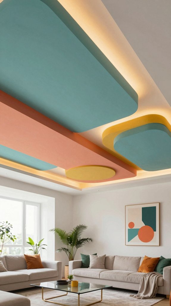 19 Modern POP Ceiling Design Ideas for Living Rooms 20 vibrant color strategies for ceilings