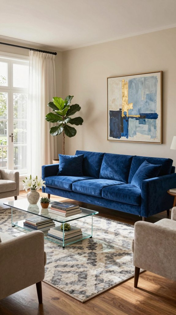 vibrant colored sofa appeal
