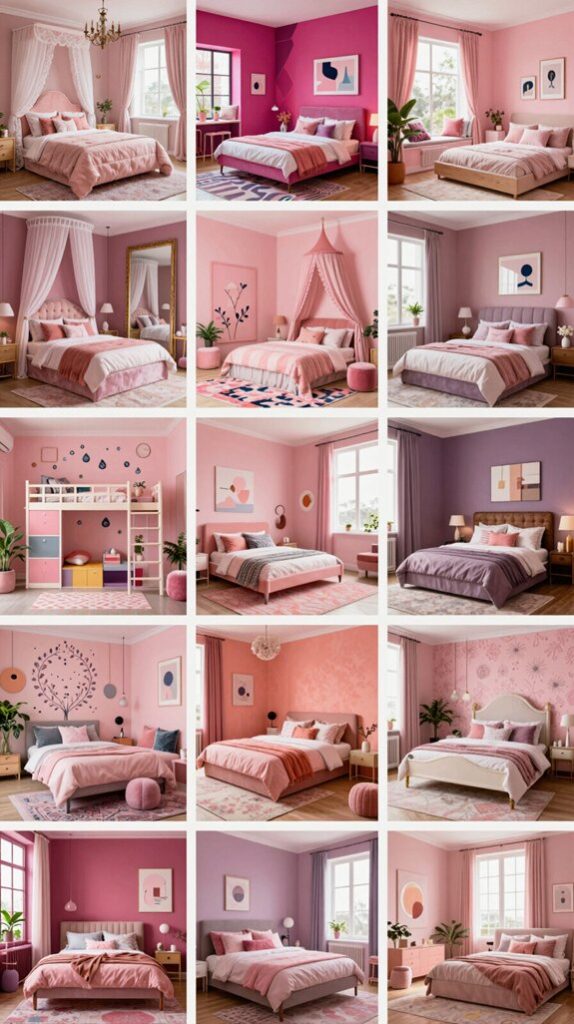 vibrant pink bedroom inspirations