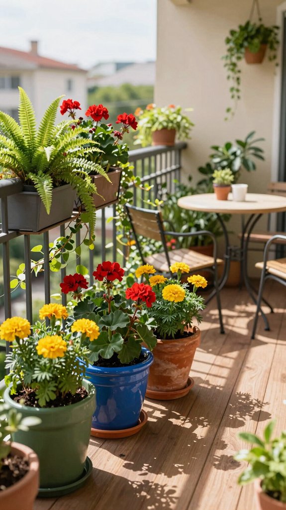 vibrant plants colorful planters