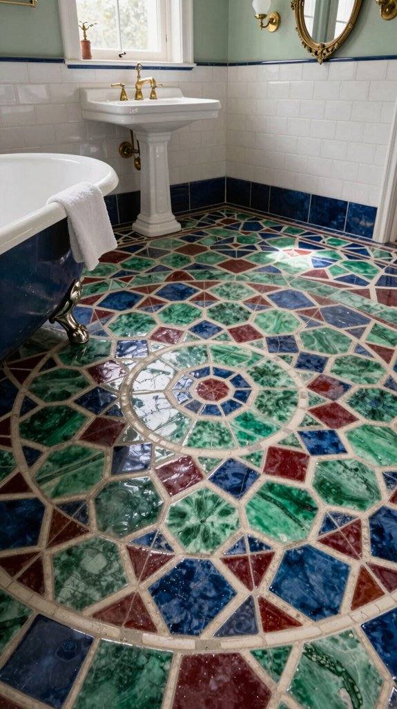 20 Vintage Bathroom Ideas With Timeless Appeal 8 victorian patterned floor design