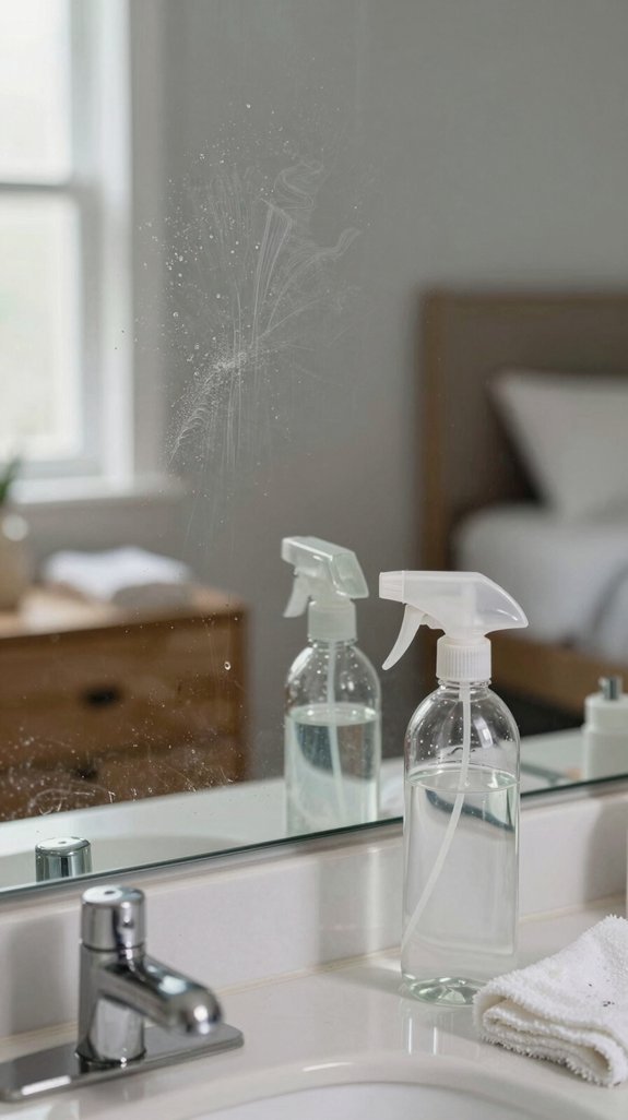 Mirror Cleaning Tips for a Spotless Bedroom 4 vinegar solution for streak free
