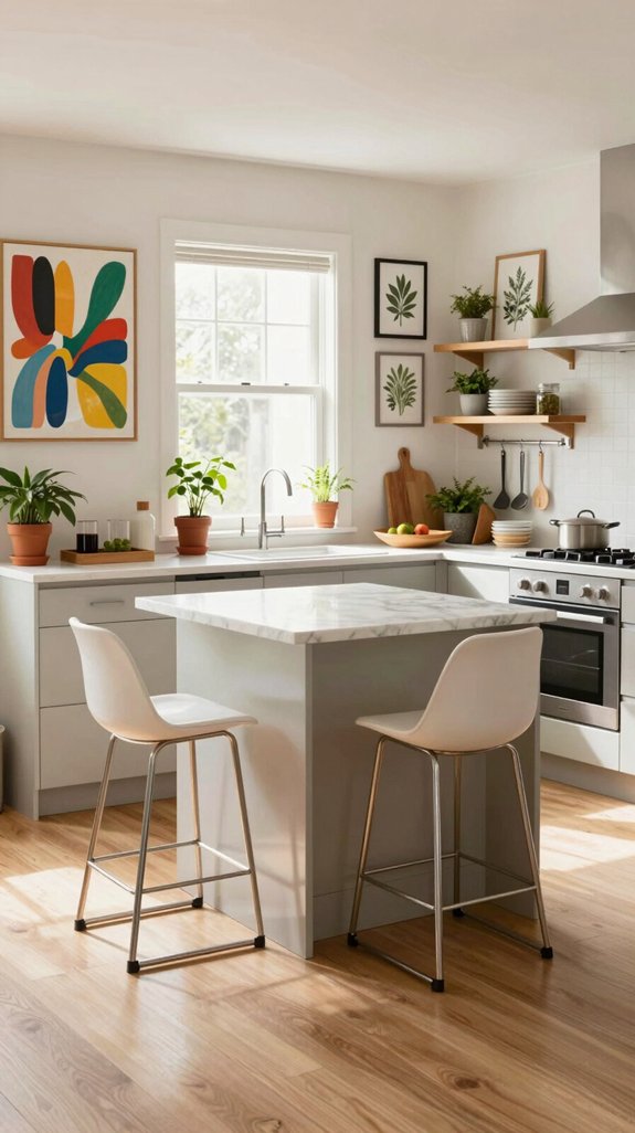 19 Tiny Kitchen Ideas That Feel Surprisingly Spacious 17 vintage artwork enhances kitchens