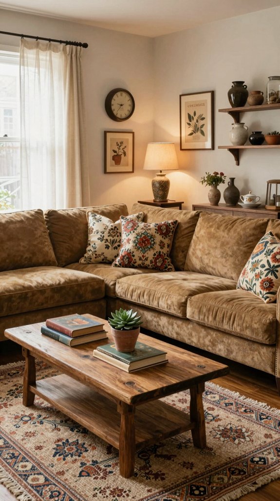 17 American Living Room Design Ideas for Comfortable Homes 18 vintage charm in decor