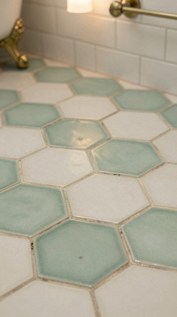 20 Vintage Bathroom Ideas With Timeless Appeal 10 vintage geometric tile elegance
