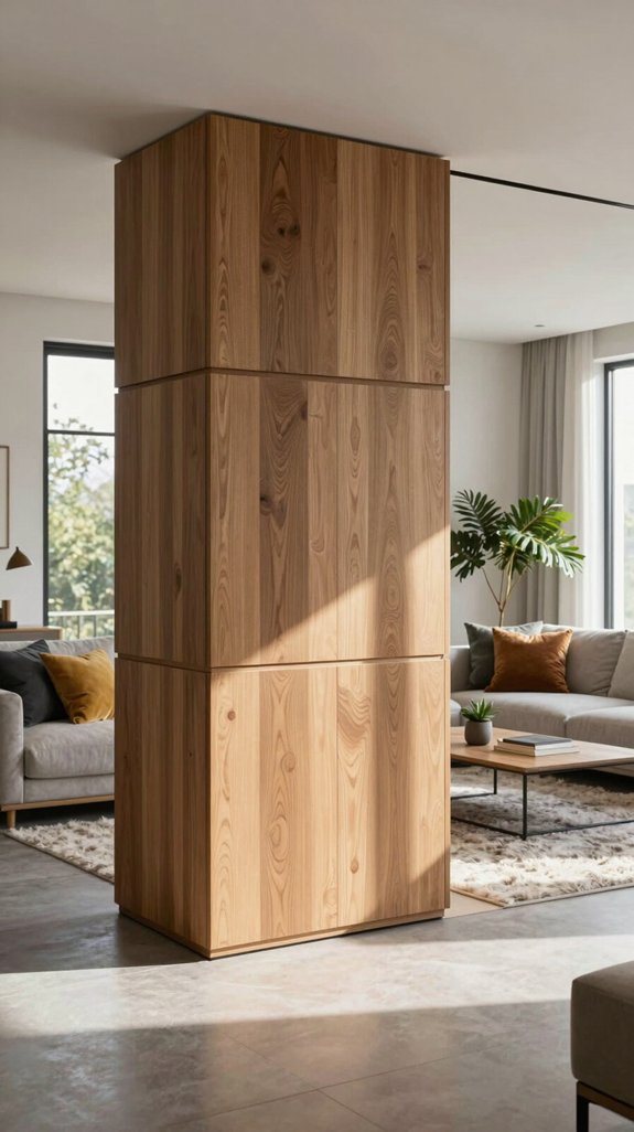 15 Living Room Partition Design Ideas for Modern Homes 3 warm and stylish wood partitions