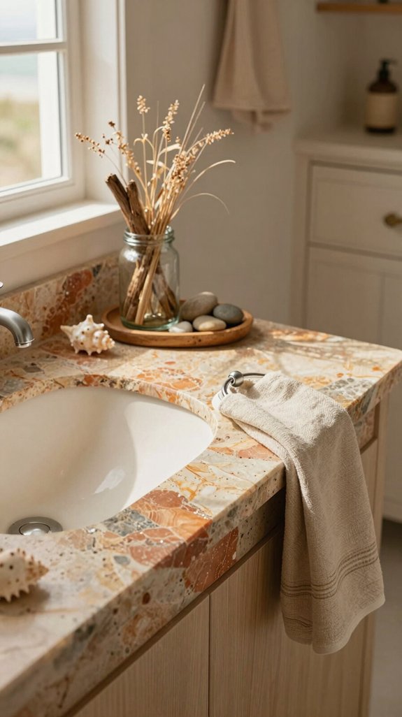 warm earth tone countertops