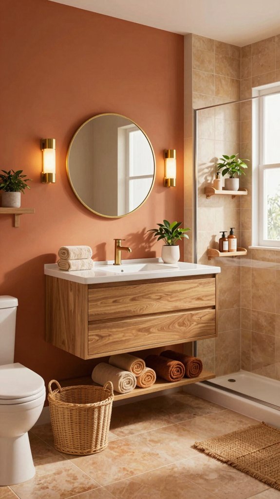 23 Teen Bathroom Ideas That Feel Trendy and Fun 2 warm earth tones embraced