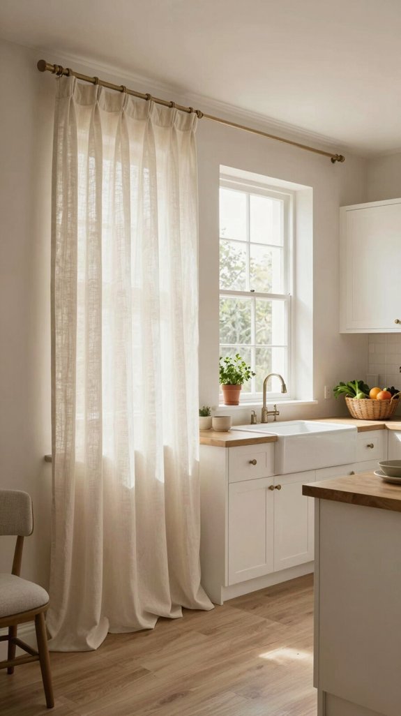 20 Neutral Kitchen Ideas That Feel Warm and Inviting 20 warm textured kitchen drapery