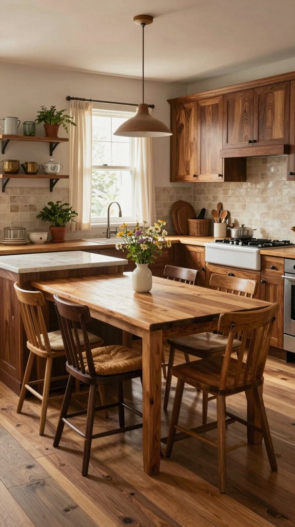 warm wood finishes shine