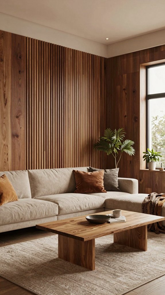 warmth with wood panels