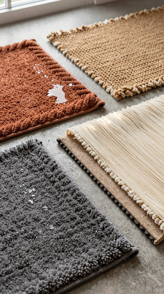 17 Bathroom Rug Ideas That Add Texture and Warmth 2 water resistant bathroom rug materials