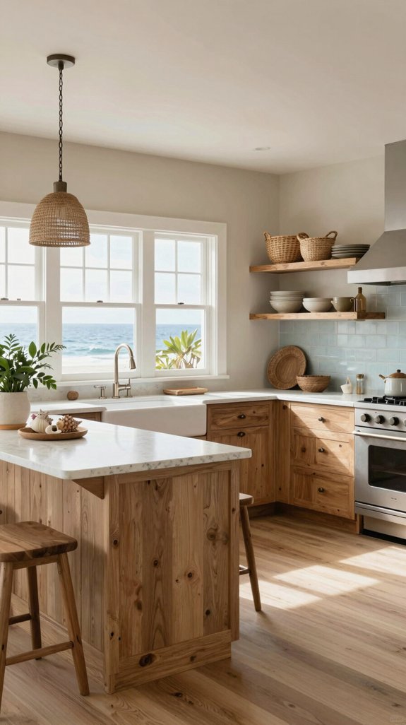 weathered oak coastal kitchen