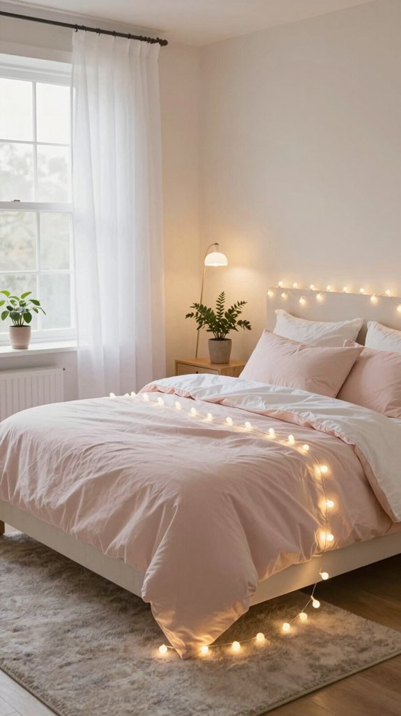 12 Fairy Lights Bedroom Ideas for a Magical Touch 3 whimsical bed fairy lights