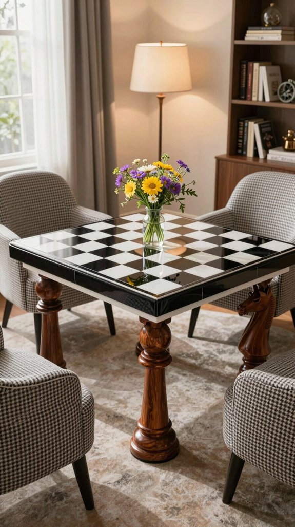 13 Tea Table Design Ideas for Living Rooms 4 whimsical chess inspired table designs