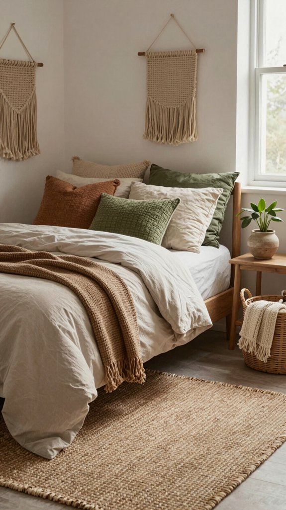 13 Earthy Bedroom Ideas for a Natural Feel 10 woven accessories for warmth