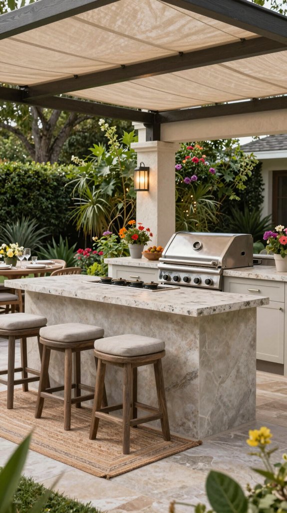 year round outdoor kitchen comfort