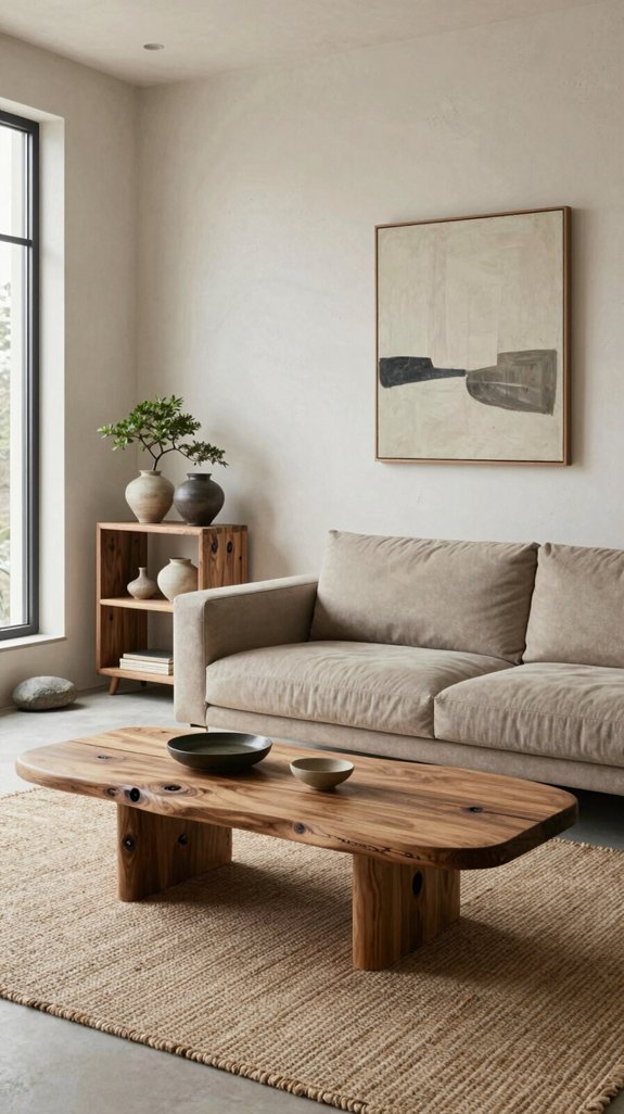 zen inspired tranquil living space