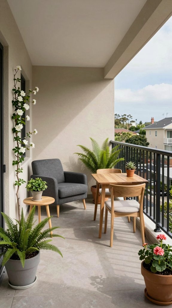 zone your narrow balcony